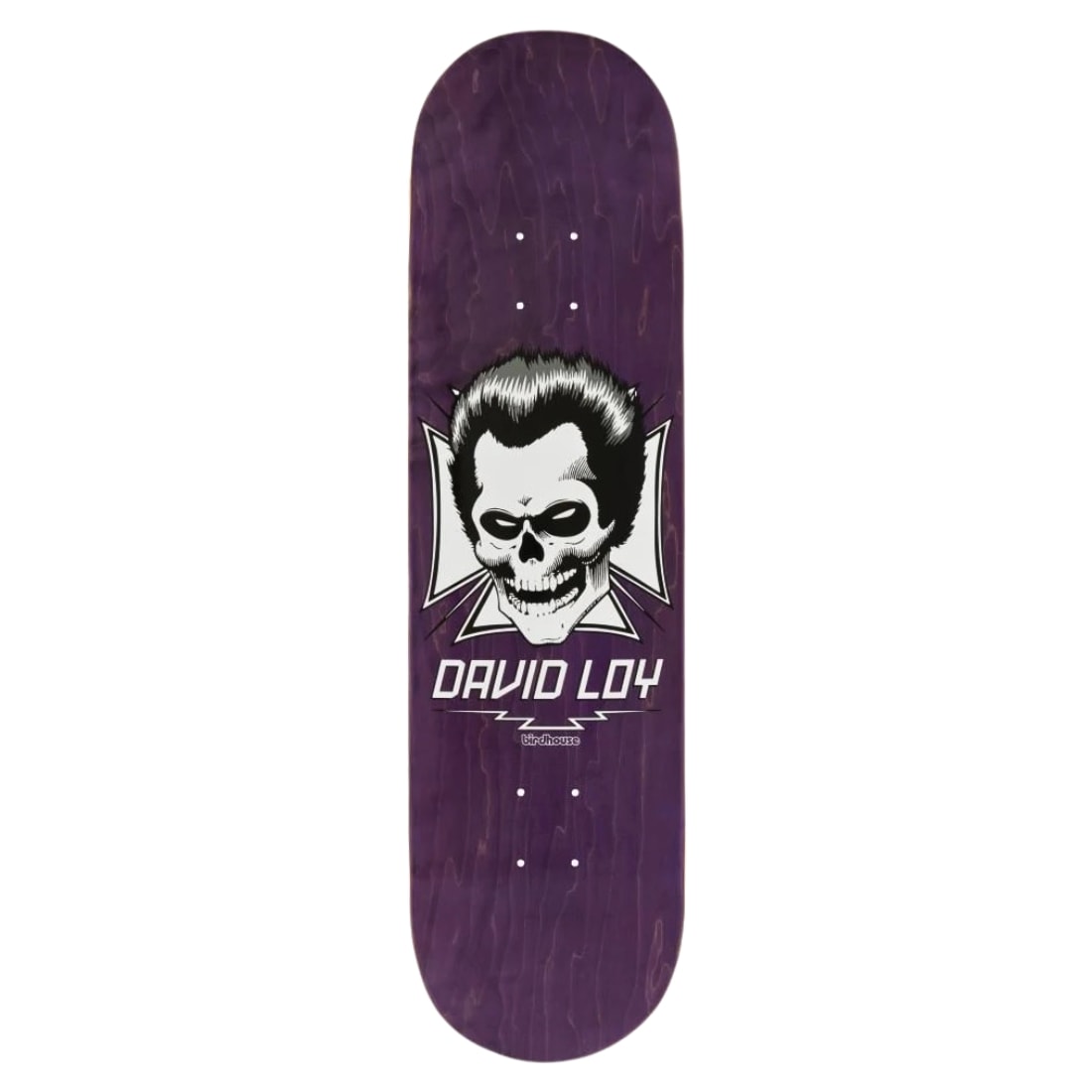 Birdhouse 8.375 Loy Skull Skateboard Deck - Purple - Skateboard Deck by Birdhouse 8.375 inch