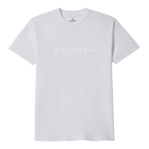 Brixton Alpha Line T-Shirt - White - Mens Graphic T-Shirt by Brixton