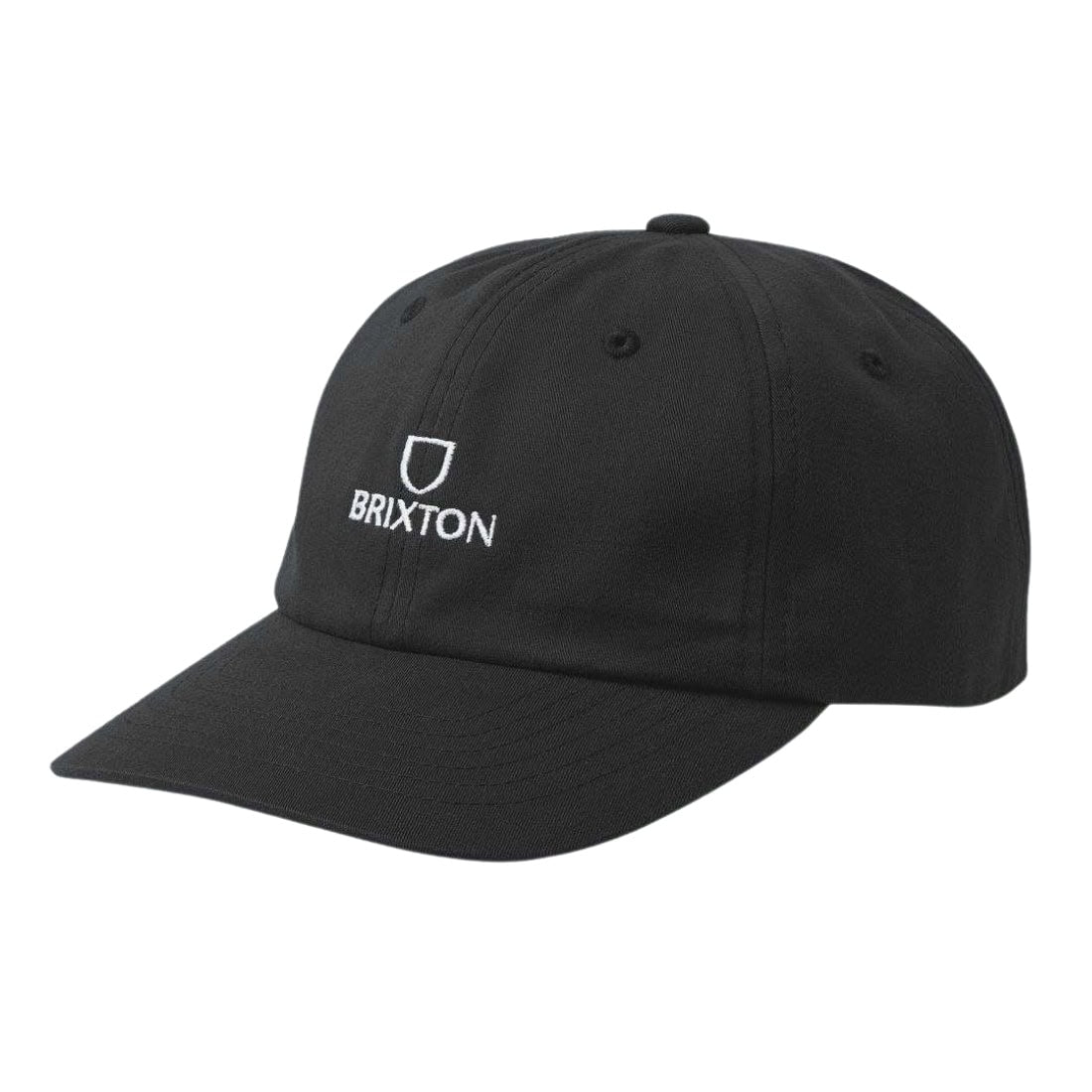 Brixton Alpha Netplus Adjustable Cap Hat - Black/White Rinse - Strapback Cap by Brixton One Size