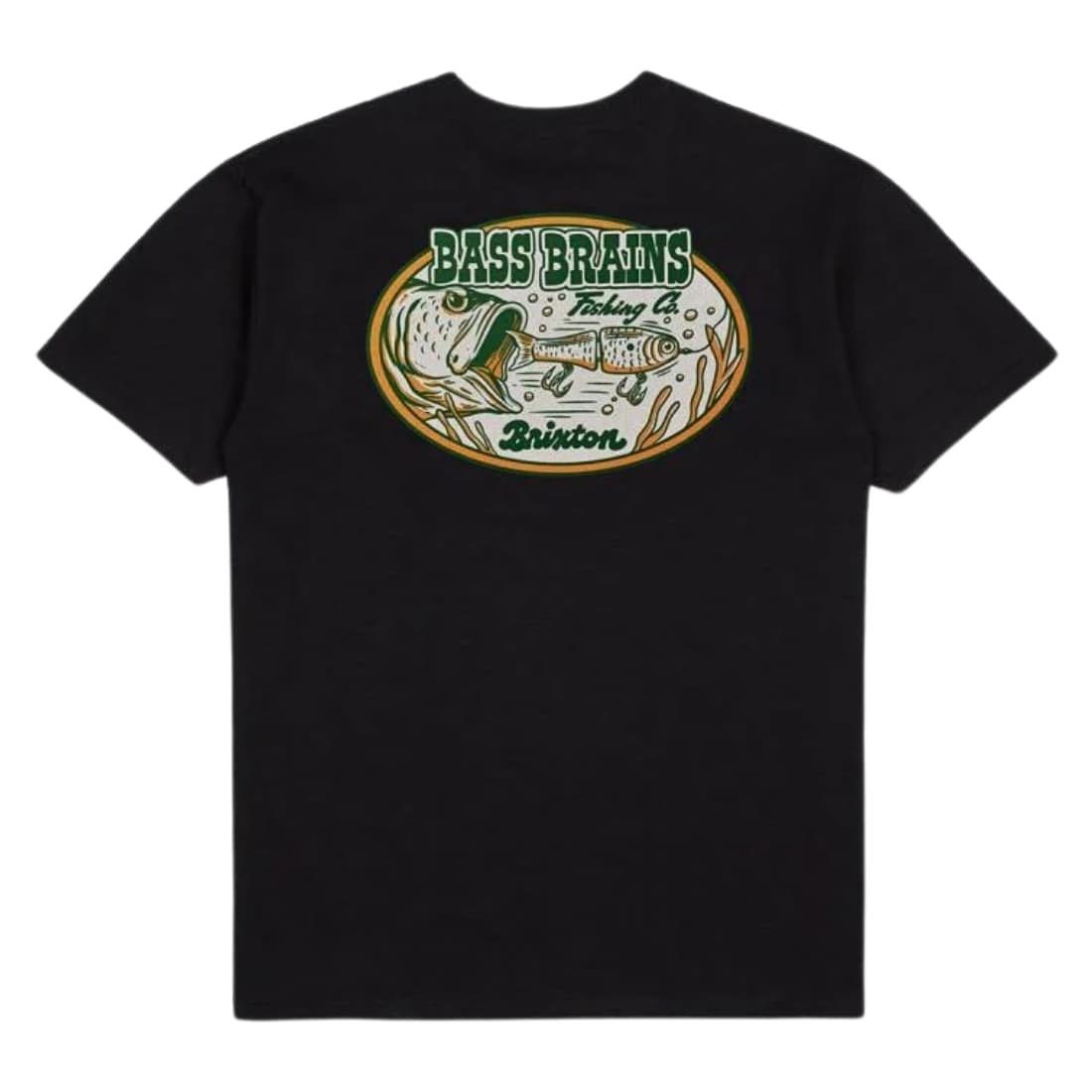 Brixton Bass Brains Swim T-Shirt - Black - Mens Graphic T-Shirt by Brixton