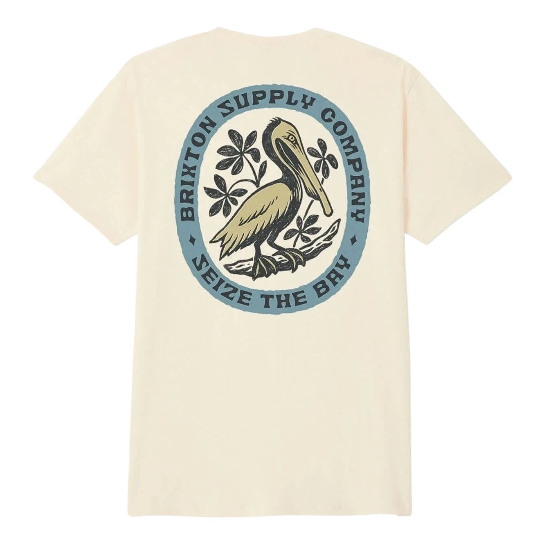 Brixton Bay T-Shirt - Cream - Mens Graphic T-Shirt by Brixton