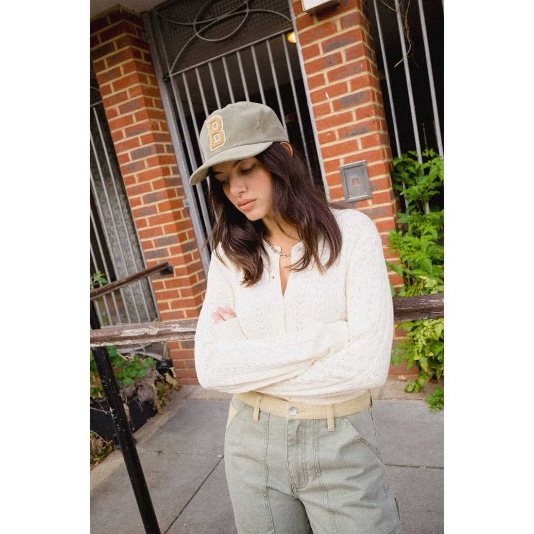 Brixton Big B MP Cap - Dark Olive Corduroy - Strapback Cap by Brixton One Size