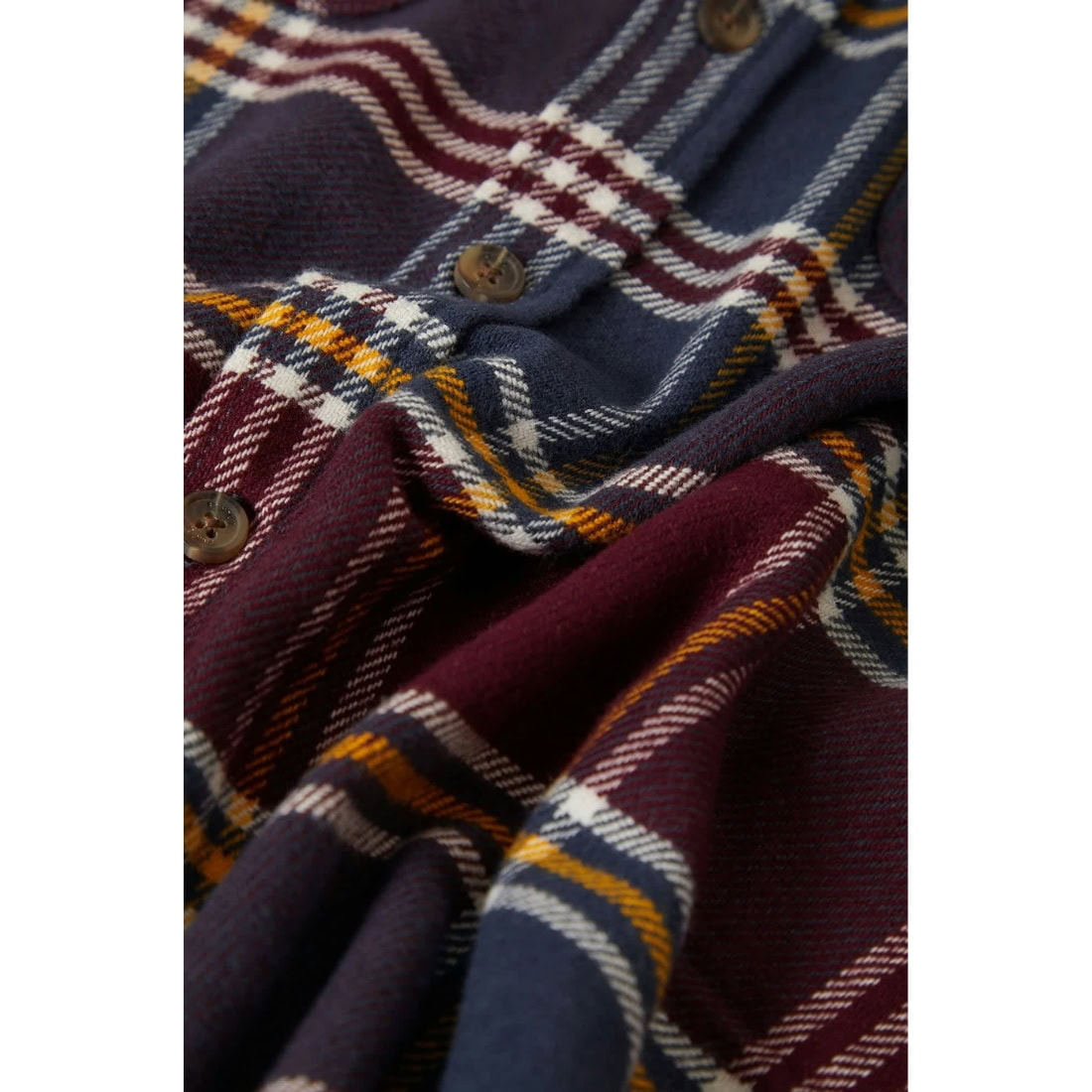 Brixton Bowery Flannel Shirt - Mood Indigo/Port/Saffron - Mens Flannel Shirt by Brixton