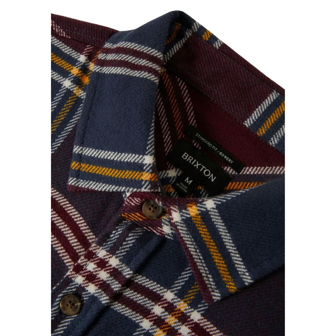 Brixton Bowery Flannel Shirt - Mood Indigo/Port/Saffron - Mens Flannel Shirt by Brixton