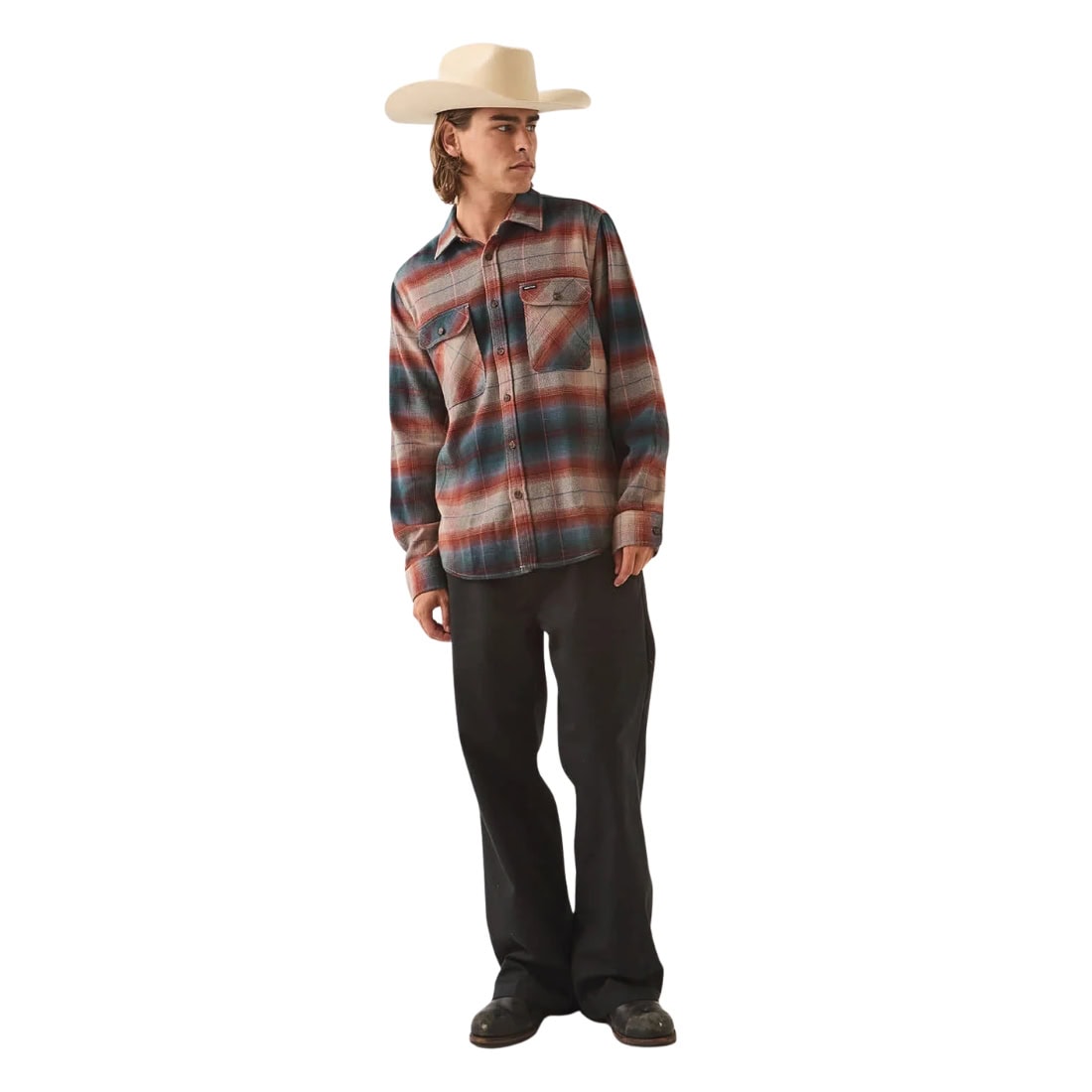 Brixton Bowery Flannel Shirt - Multi Shadow - Mens Flannel Shirt by Brixton
