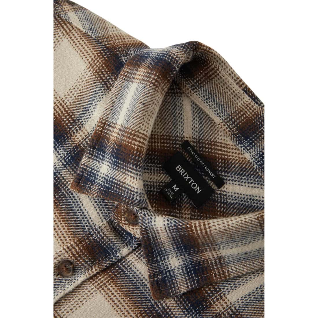 Brixton Bowery Flannel Shirt - Soft Brown Plaid - Mens Flannel Shirt by Brixton