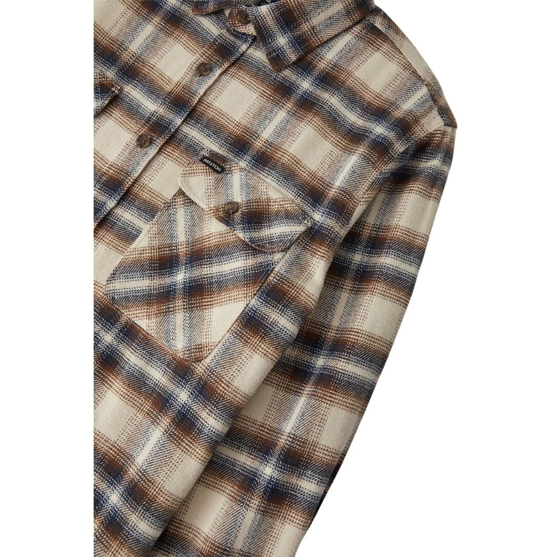Brixton Bowery Flannel Shirt - Soft Brown Plaid - Mens Flannel Shirt by Brixton