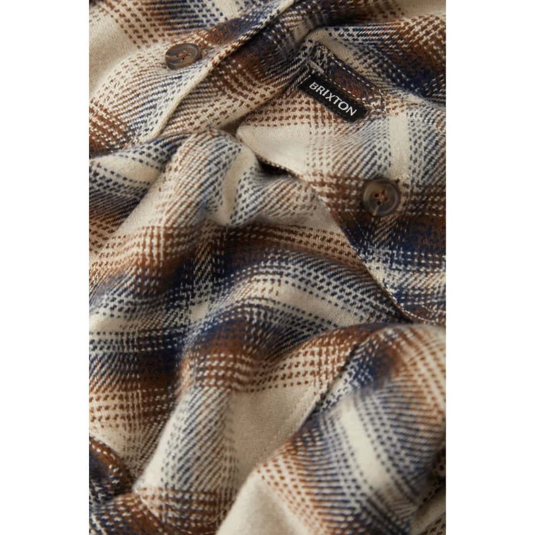 Brixton Bowery Flannel Shirt - Soft Brown Plaid - Mens Flannel Shirt by Brixton