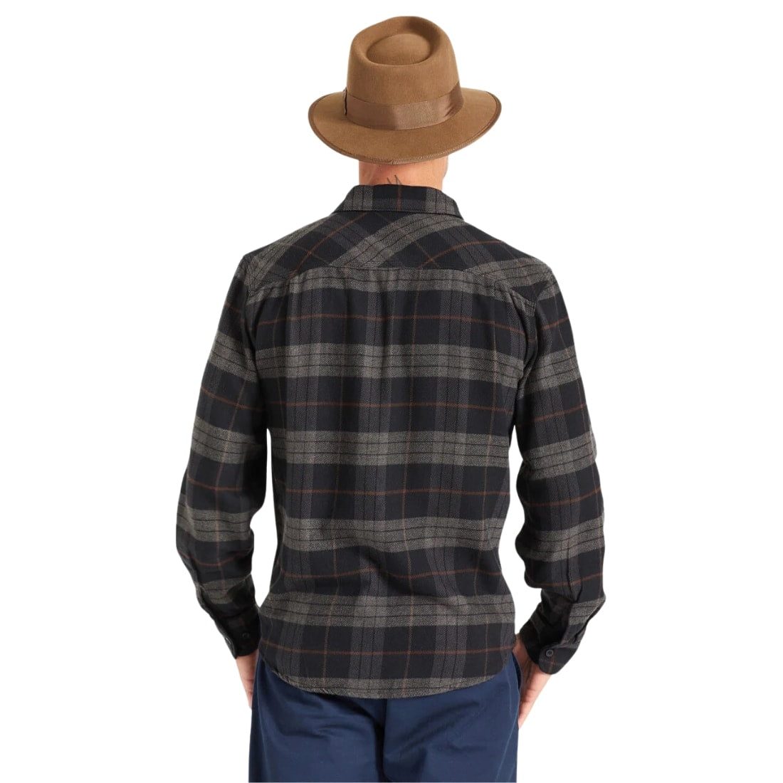 Brixton Bowery Longsleeve Flannel Shirt - Black/Charcoal