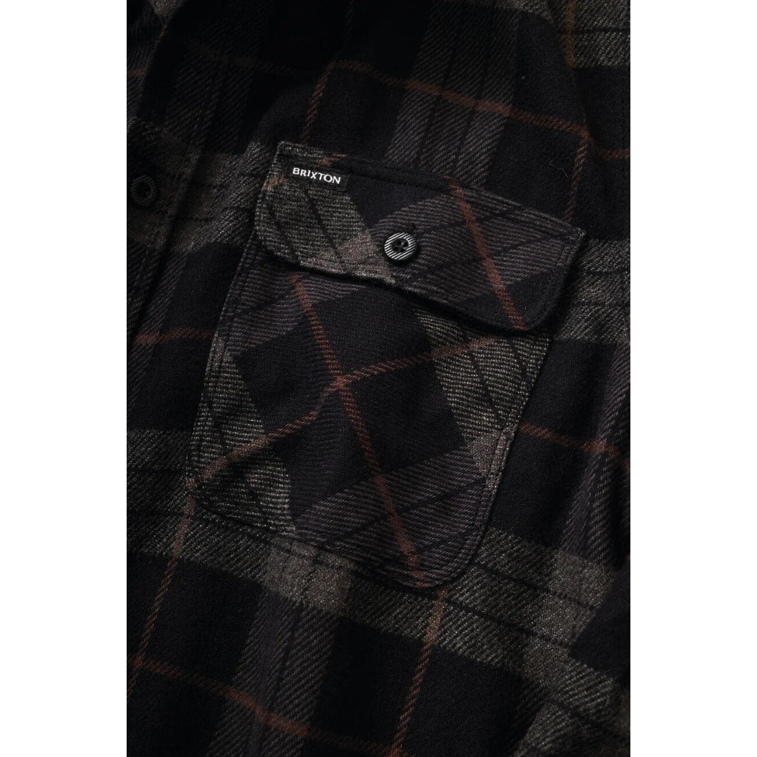 Brixton Bowery Longsleeve Flannel Shirt - Black/Charcoal