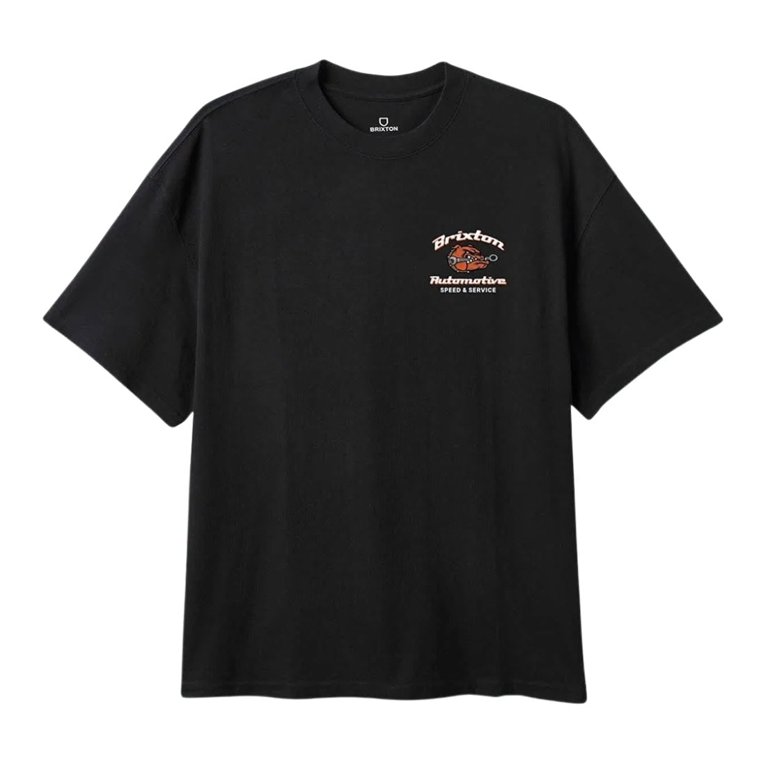 Brixton Brewster Oversized T-Shirt - Black - Mens Graphic T-Shirt by Brixton