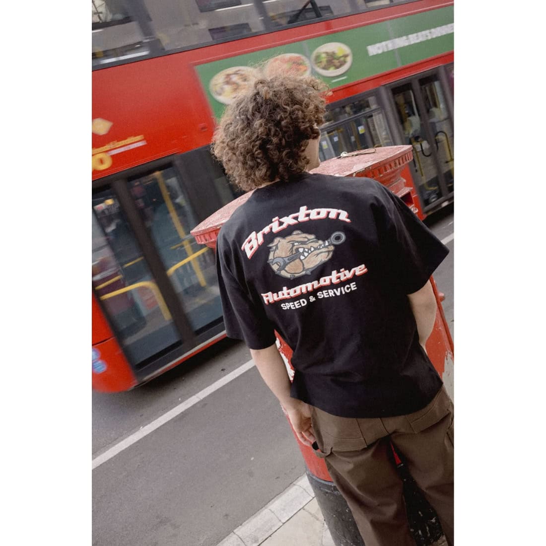Brixton Brewster Oversized T-Shirt - Black - Mens Graphic T-Shirt by Brixton
