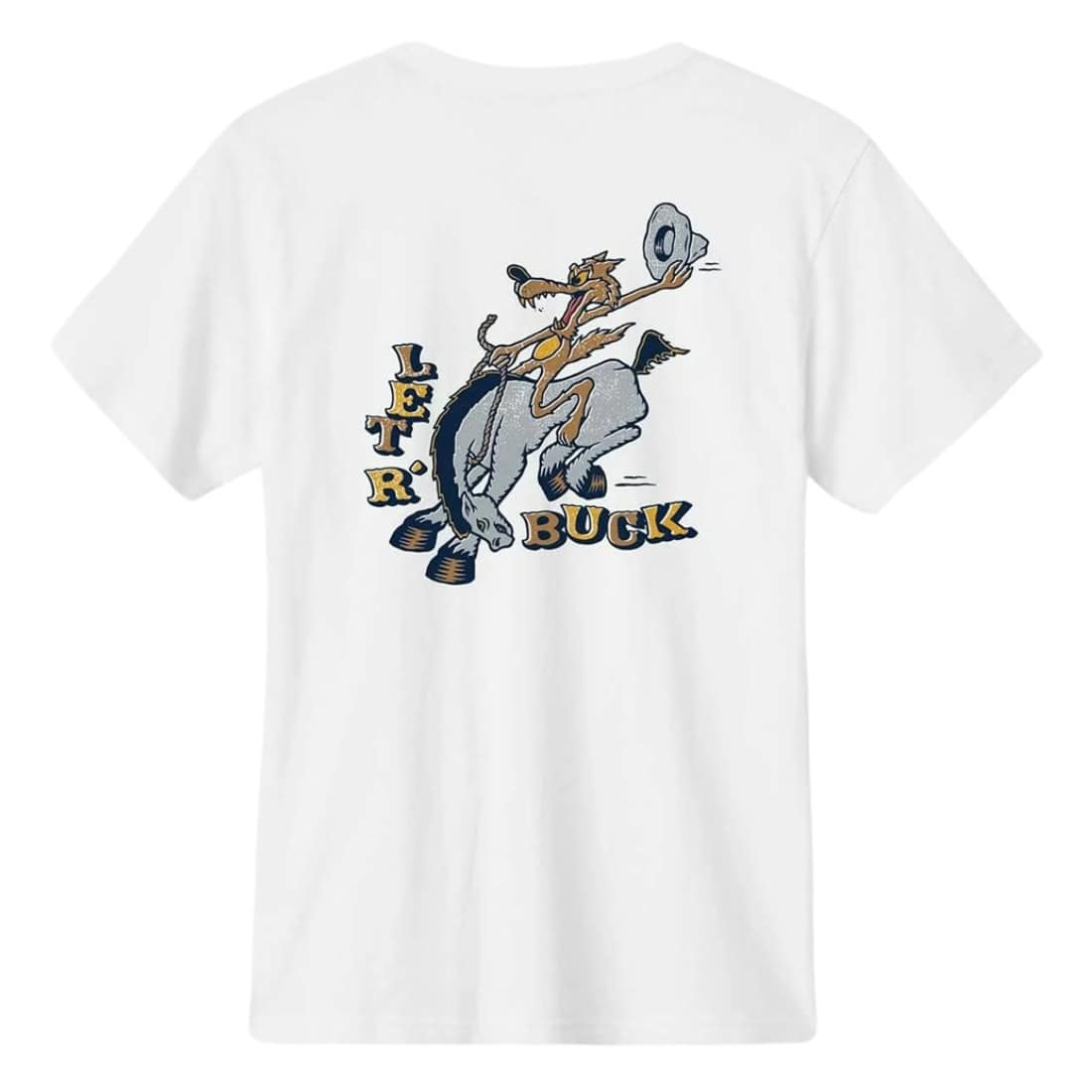 Brixton Buck Club T-Shirt - White - Mens Graphic T-Shirt by Brixton