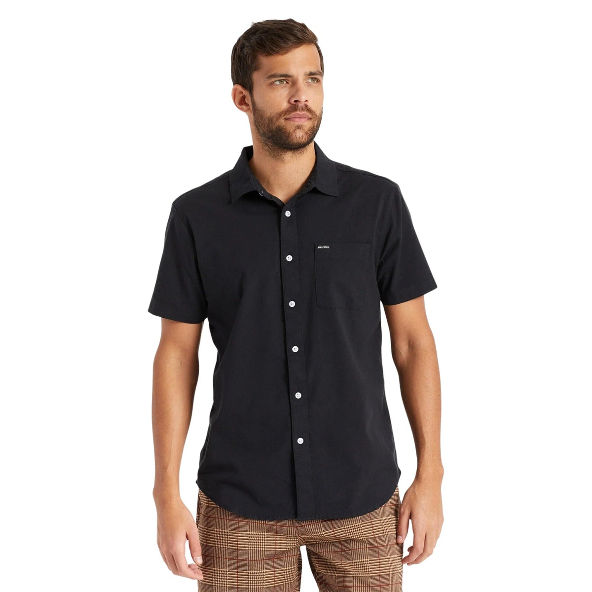 Brixton Charter Oxford Shortsleeve Shirt - Black