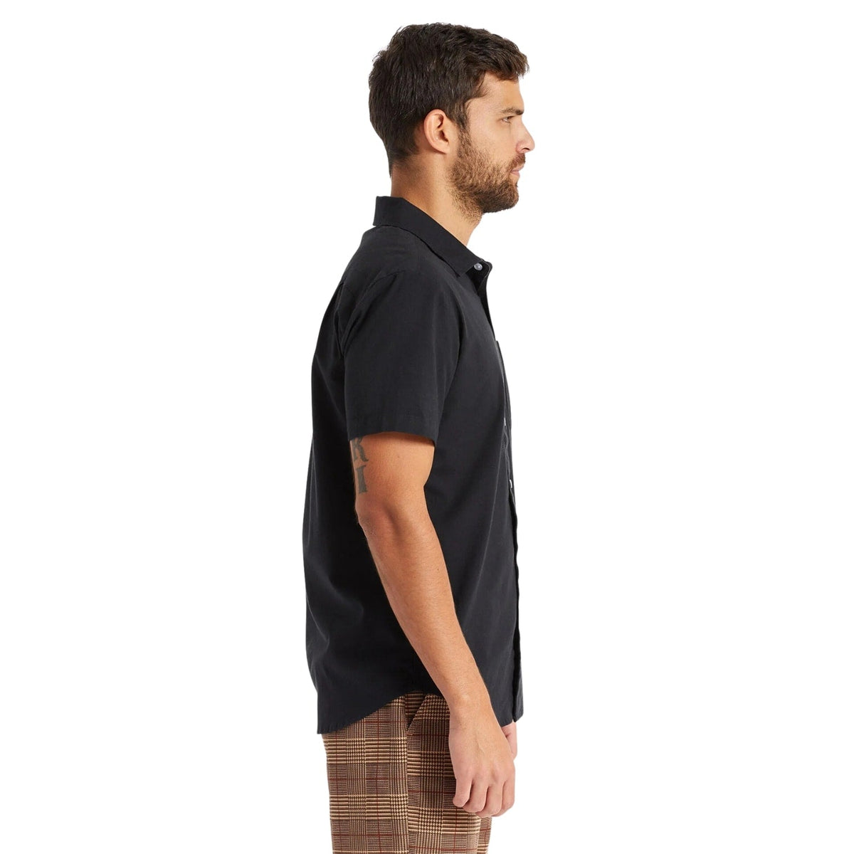 Brixton Charter Oxford Shortsleeve Shirt - Black