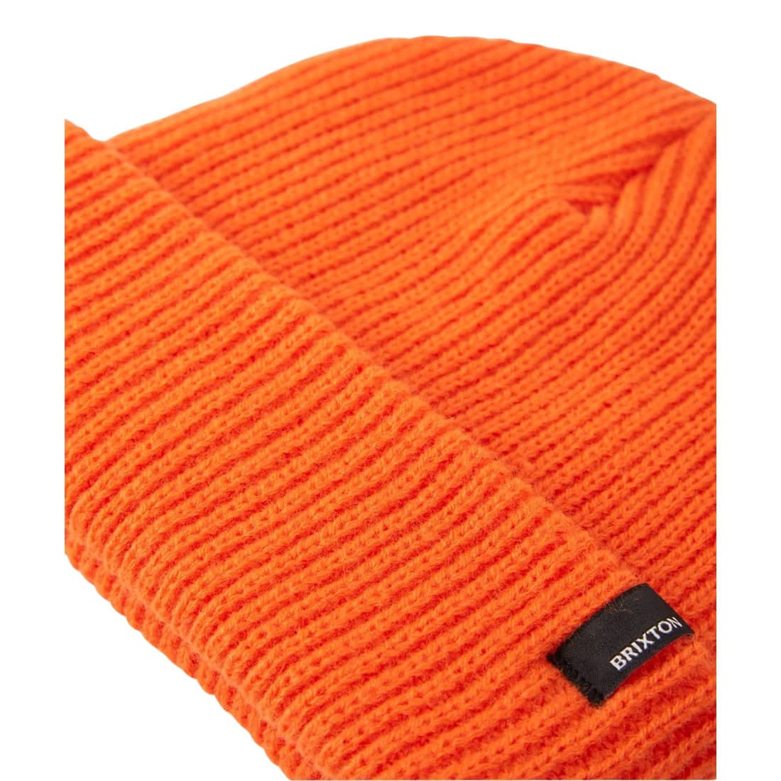 Brixton Chunky Heist Beanie - Bright Orange - Fold Beanie by Brixton