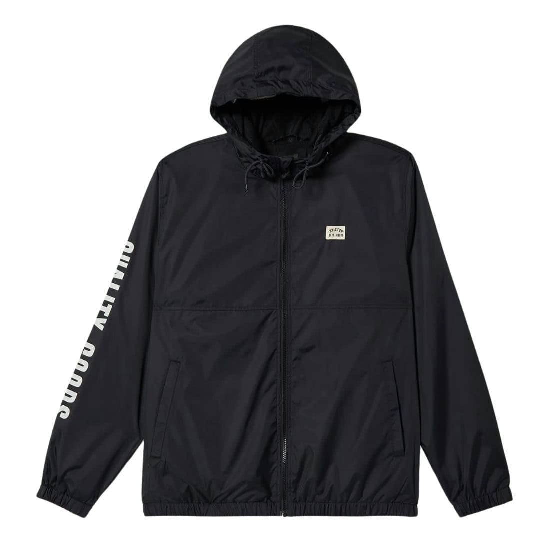 Brixton Claxton Woodburn Jacket - Black - Mens Windbreaker/Rain Jacket by Brixton