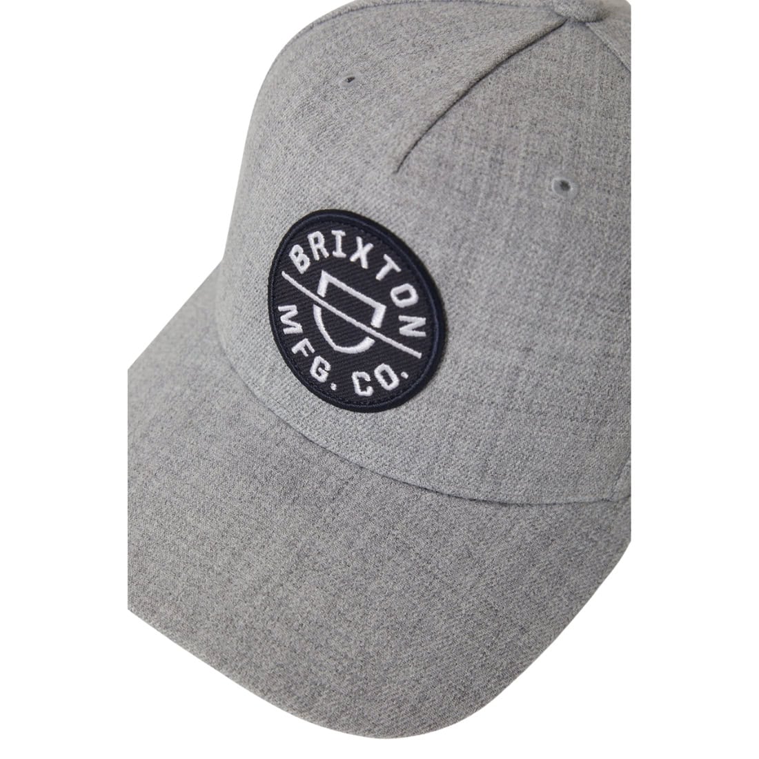 Brixton Crest C MP Snapback - Light Heather Grey/Light Heather - Snapback Cap by Brixton One Size