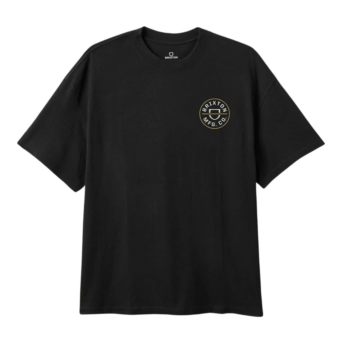 Brixton Crest II T-Shirt - Black/Off White/Copper - Mens Graphic T-Shirt by Brixton