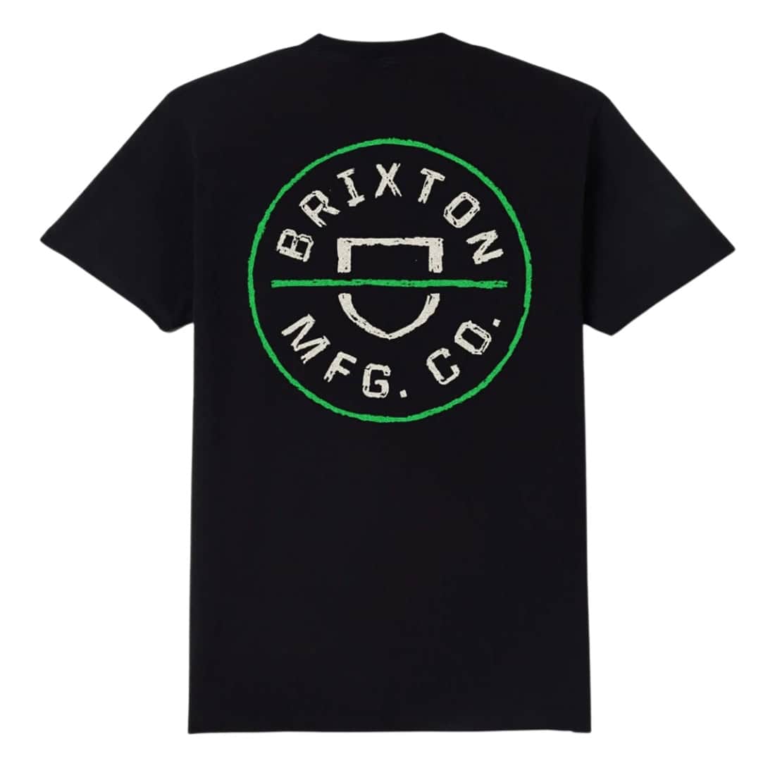 Brixton Crest II T-Shirt - Black/Stone/Green - Mens Graphic T-Shirt by Brixton