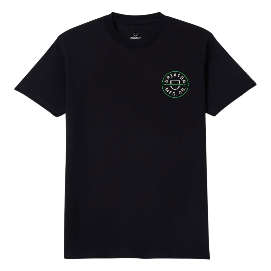 Brixton Crest II T-Shirt - Black/Stone/Green - Mens Graphic T-Shirt by Brixton