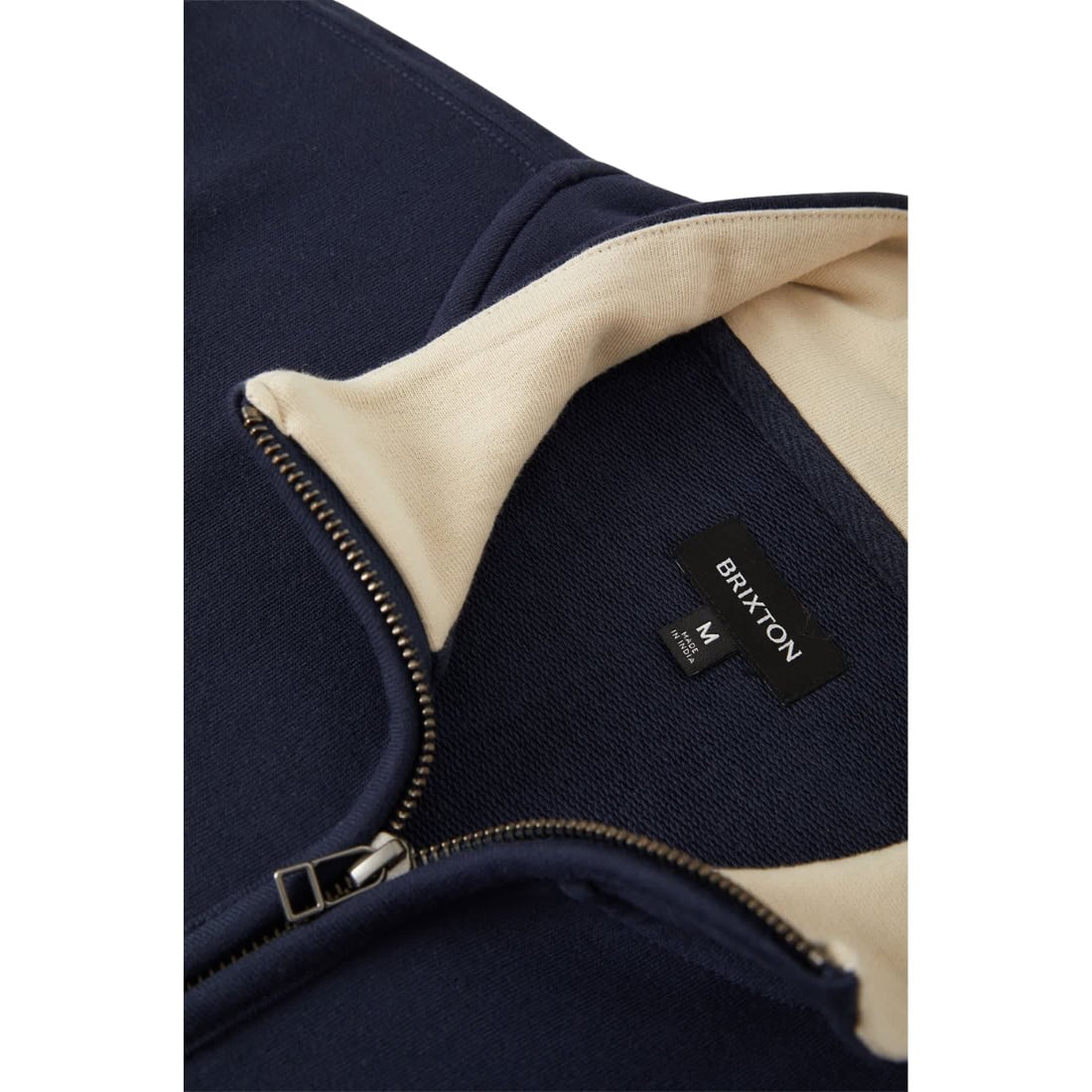 Brixton Danville Quarter Zip Fleece - Navy/Whitecap - Mens Pullover Hoodie by Brixton