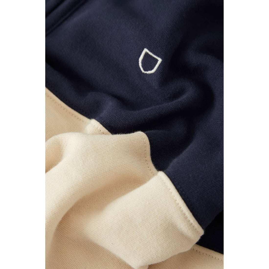 Brixton Danville Quarter Zip Fleece - Navy/Whitecap - Mens Pullover Hoodie by Brixton