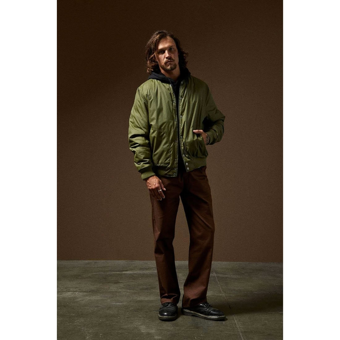 Brixton Dillinger Flight Bomber Jacket - Cypress Green - Mens Casual Jacket by Brixton