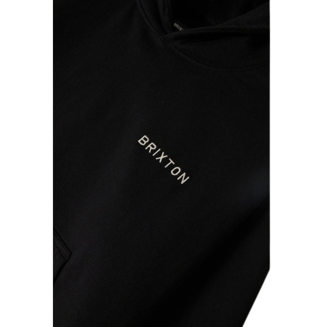 Brixton Embroidered Heavy Weight Hood - Black - Mens Pullover Hoodie by Brixton