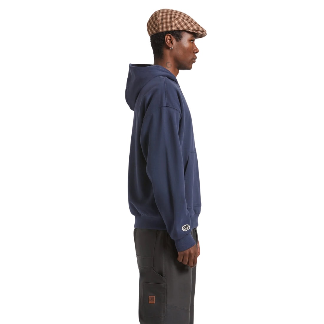 Brixton Embroidered Heavy Weight Hood - Mood Indigo - Mens Pullover Hoodie by Brixton