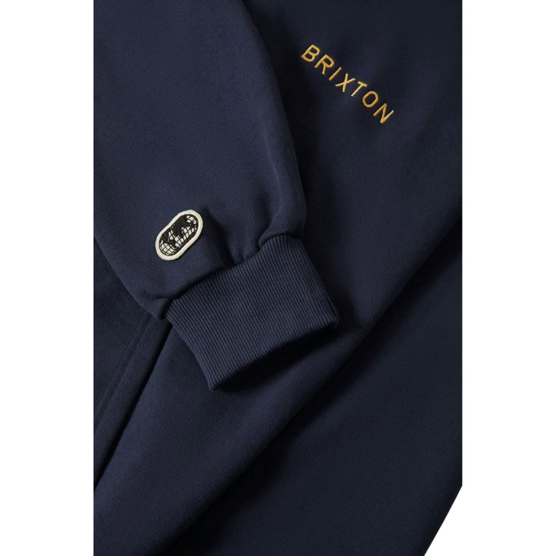 Brixton Embroidered Heavy Weight Hood - Mood Indigo - Mens Pullover Hoodie by Brixton