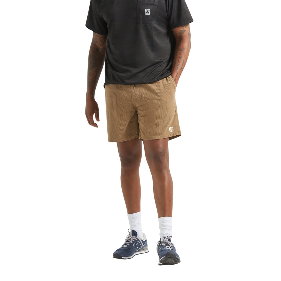 Brixton Everyday Corduroy Shorts - Vintage Khaki - Mens Walk Shorts by Brixton