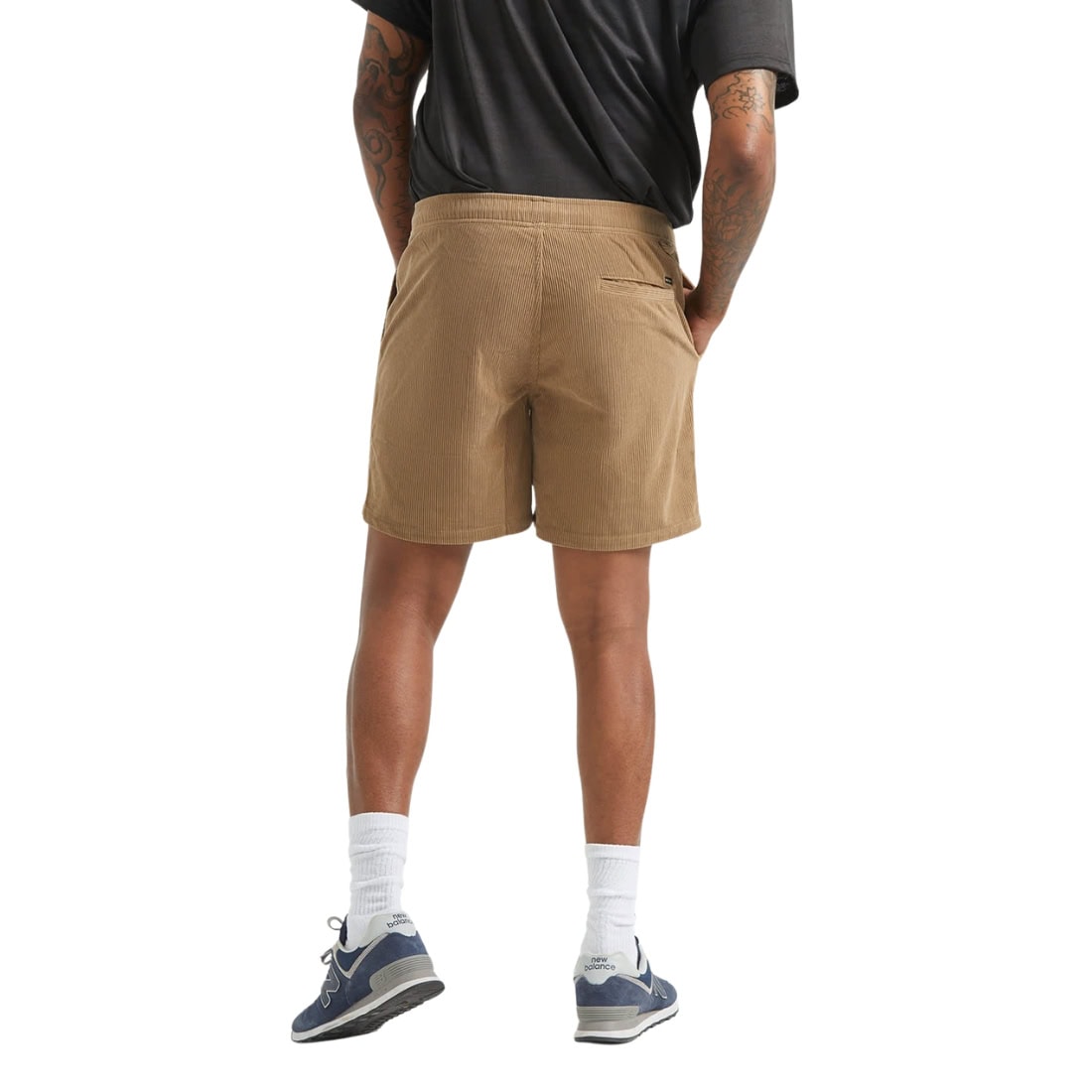Brixton Everyday Corduroy Shorts - Vintage Khaki - Mens Walk Shorts by Brixton