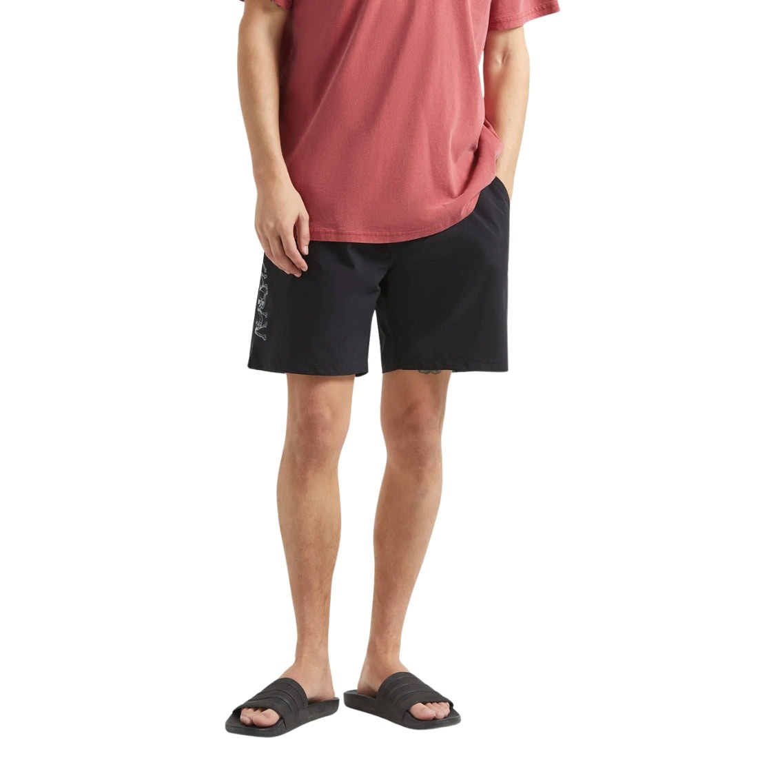 Brixton Everyday Stretch Hybrid Shorts - Black - Mens Walk Shorts by Brixton