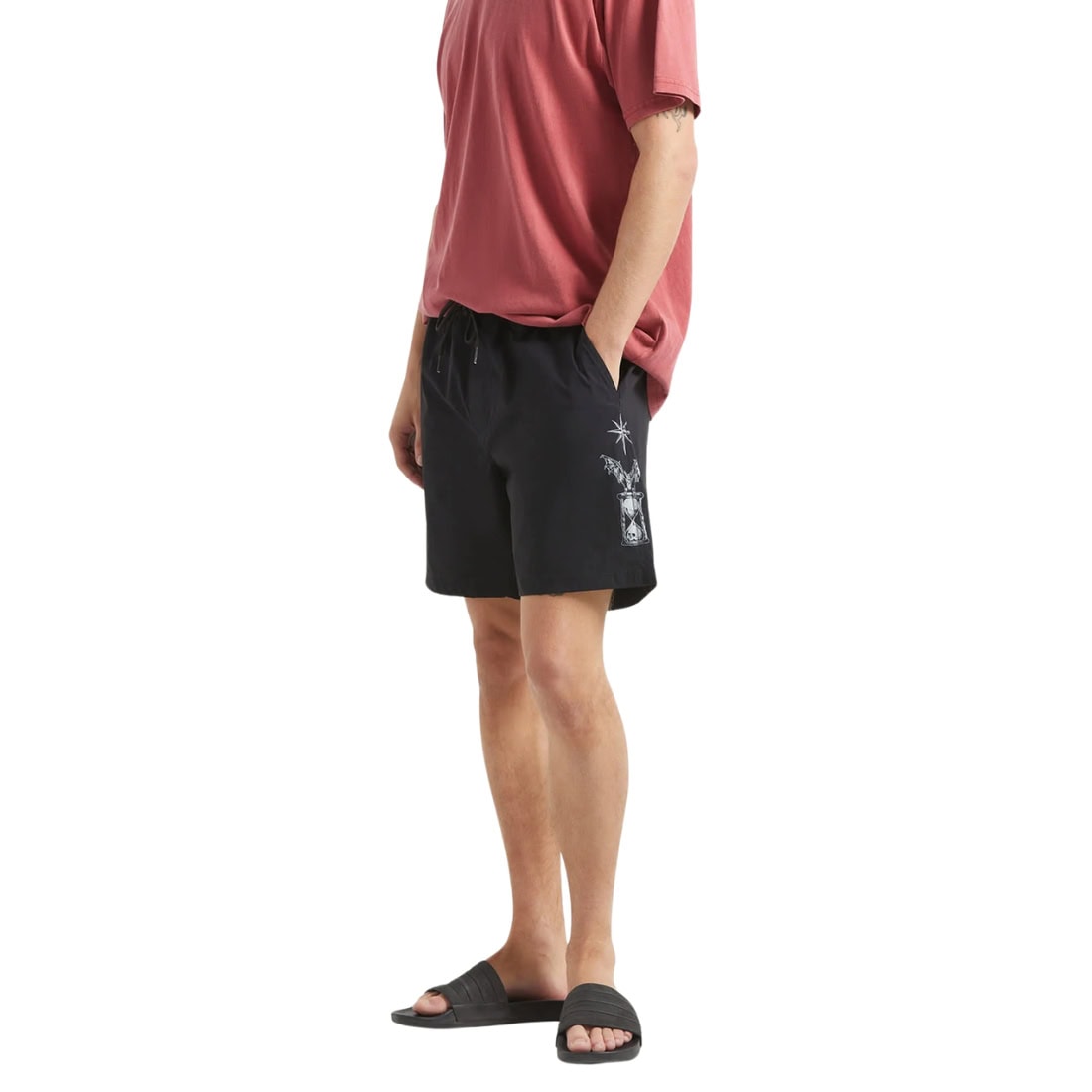 Brixton Everyday Stretch Hybrid Shorts - Black - Mens Walk Shorts by Brixton
