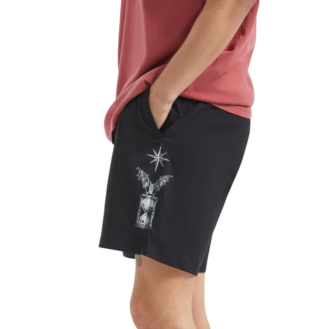 Brixton Everyday Stretch Hybrid Shorts - Black - Mens Walk Shorts by Brixton
