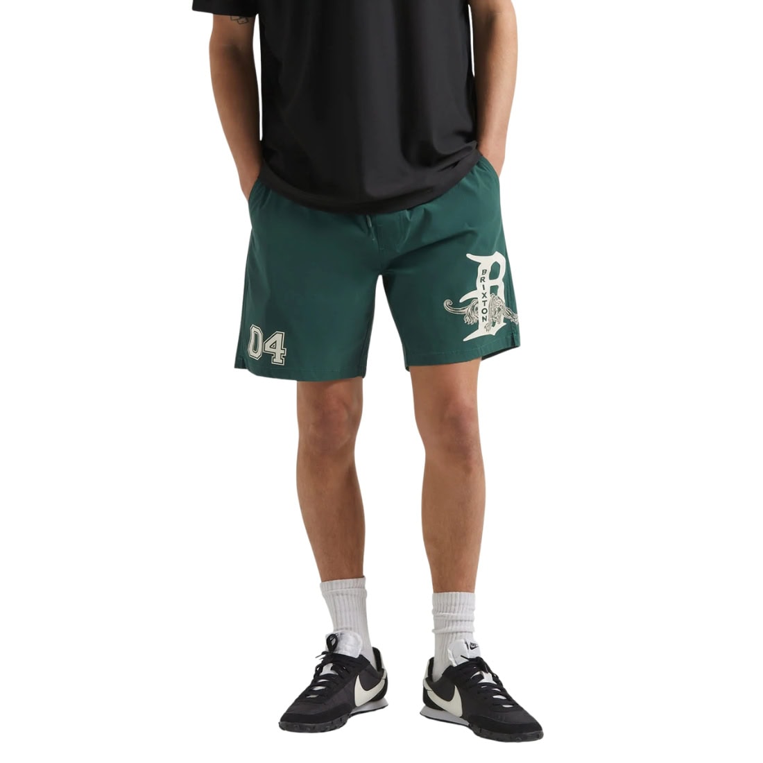 Brixton Everyday Stretch Hybrid Shorts - Primal Green - Mens Walk Shorts by Brixton