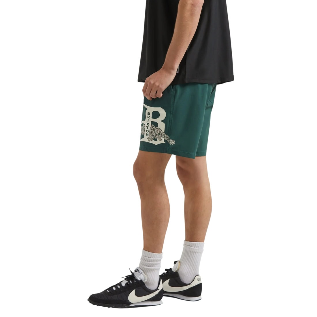 Brixton Everyday Stretch Hybrid Shorts - Primal Green - Mens Walk Shorts by Brixton