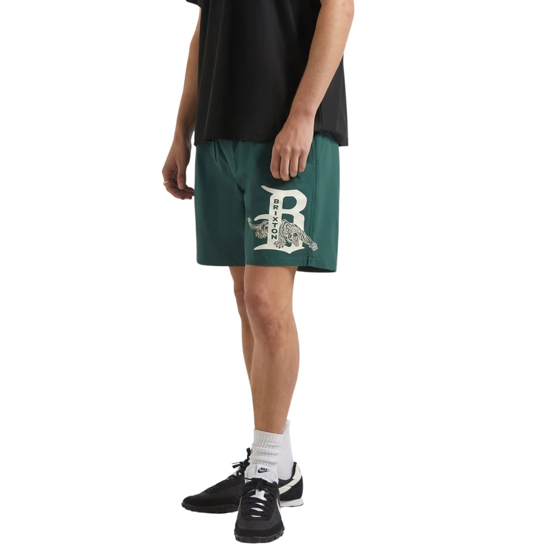 Brixton Everyday Stretch Hybrid Shorts - Primal Green - Mens Walk Shorts by Brixton