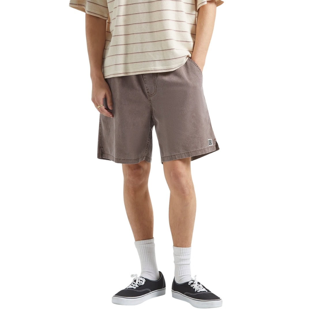 Brixton Everyday Vintage Wash Shorts - Chocolate - Mens Walk Shorts by Brixton