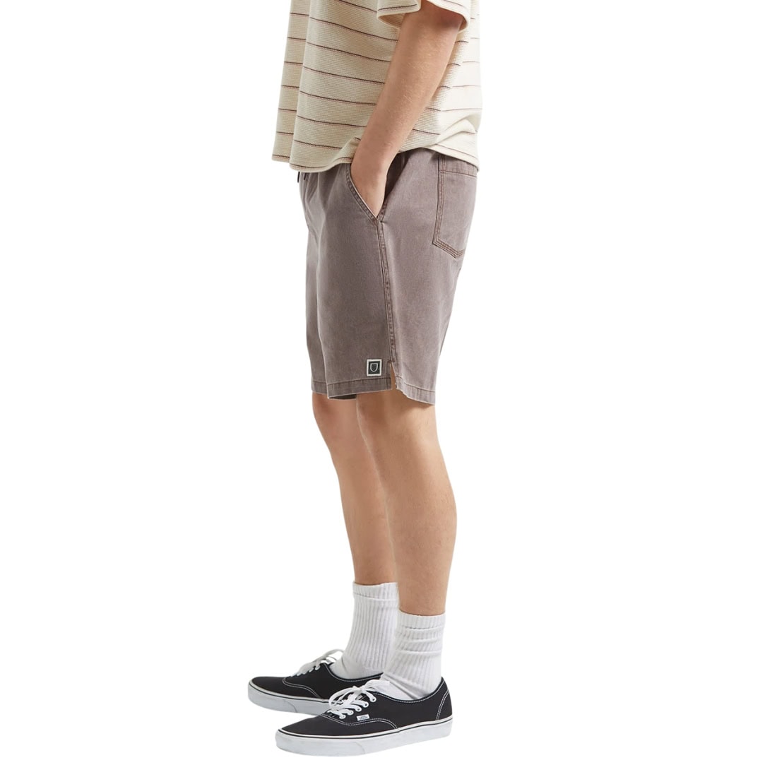 Brixton Everyday Vintage Wash Shorts - Chocolate - Mens Walk Shorts by Brixton