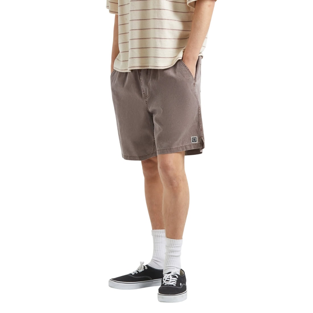 Brixton Everyday Vintage Wash Shorts - Chocolate - Mens Walk Shorts by Brixton