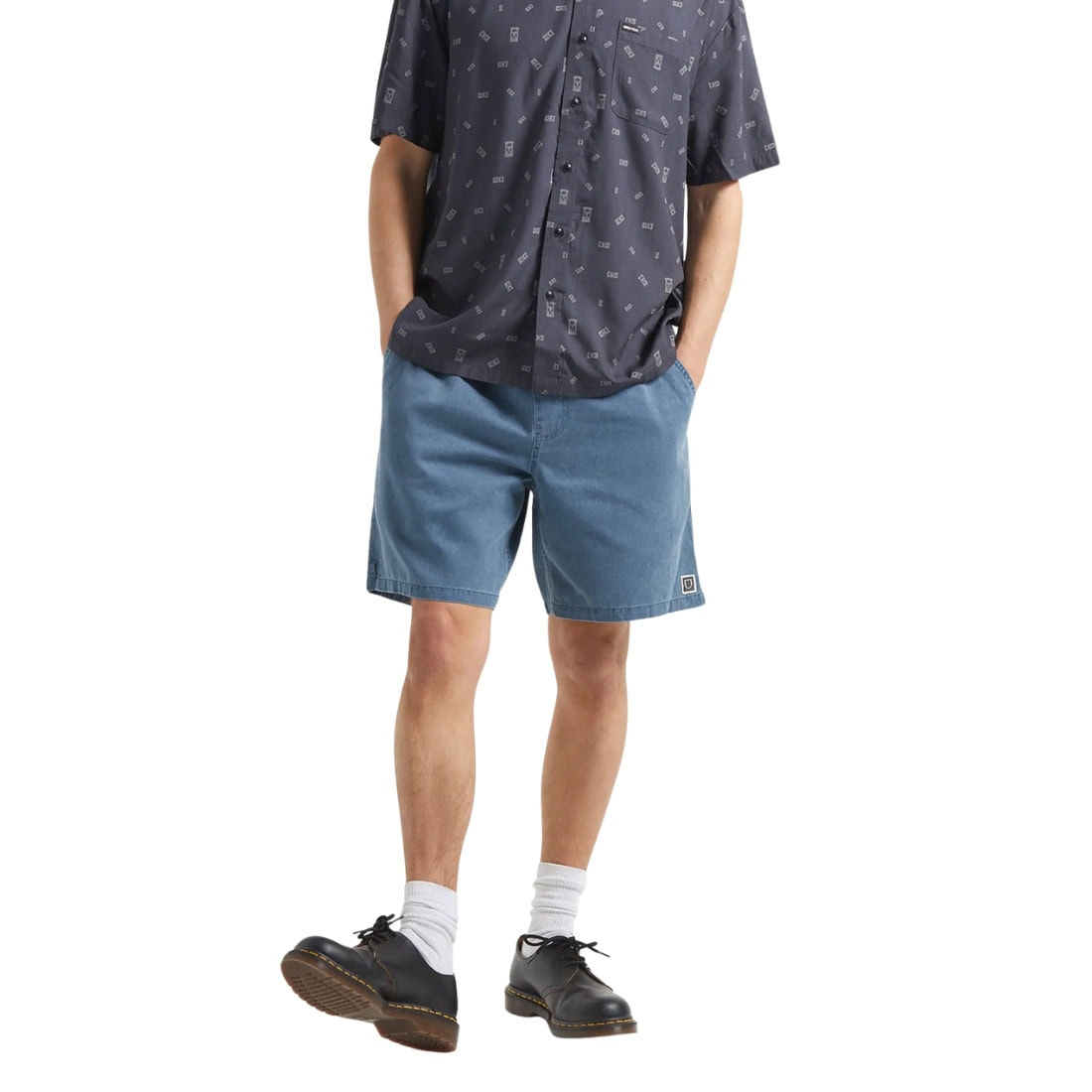 Brixton Everyday Vintage Wash Shorts - Midnight Blue - Mens Walk Shorts by Brixton