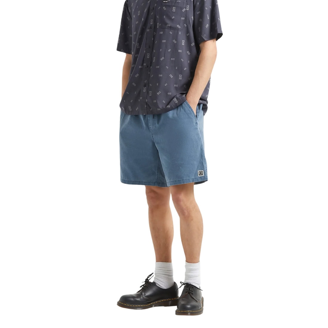 Brixton Everyday Vintage Wash Shorts - Midnight Blue - Mens Walk Shorts by Brixton