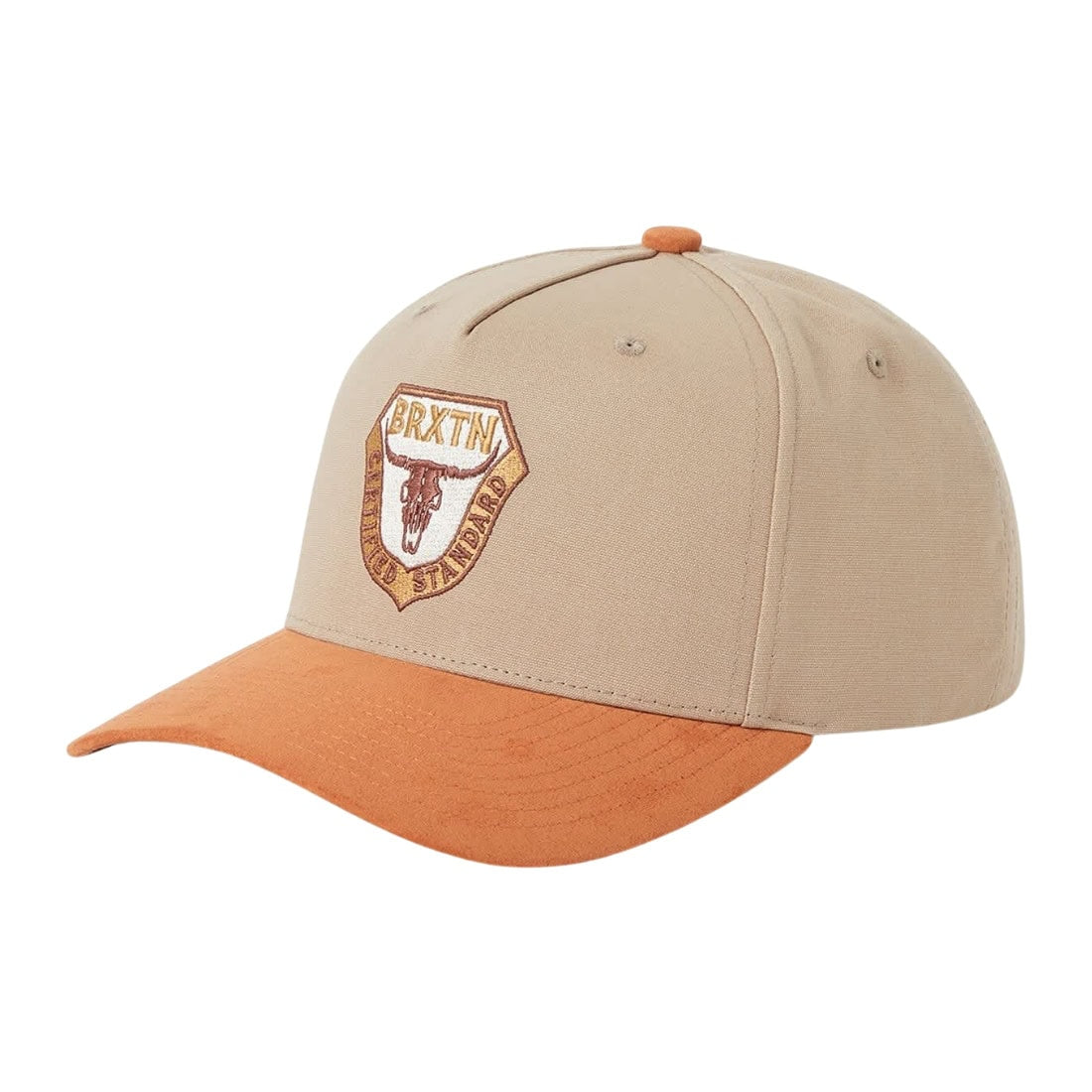 Brixton Fraser Snapback Cap - Olive Stone - Snapback Cap by Brixton One Size