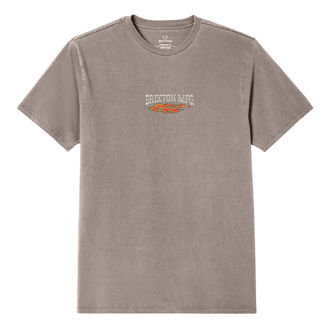 Brixton Hardee T-Shirt - Cinder Worn Wash - Mens Graphic T-Shirt by Brixton