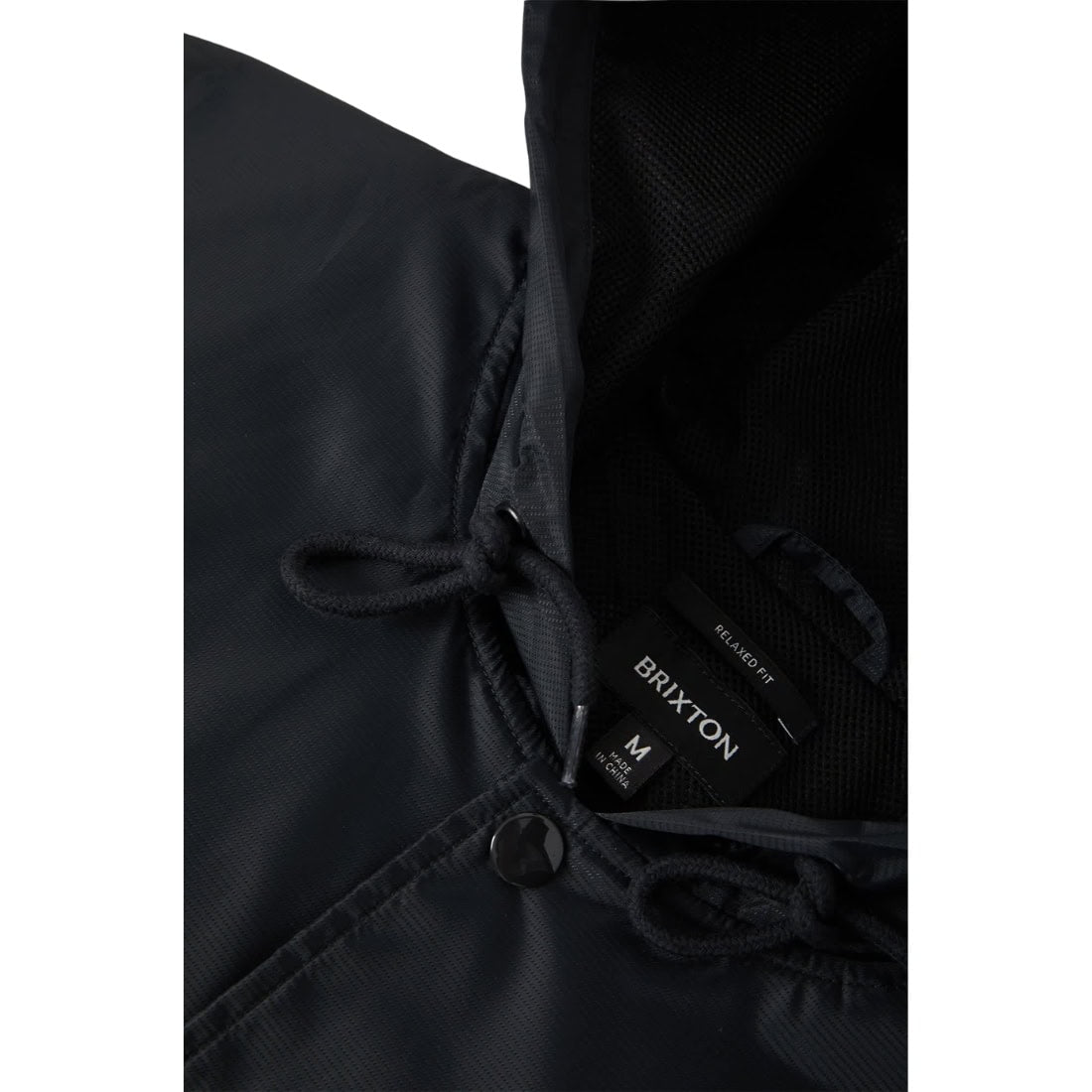 Brixton Hooded Claxton LW Jacket - Black - Mens Windbreaker/Rain Jacket by Brixton