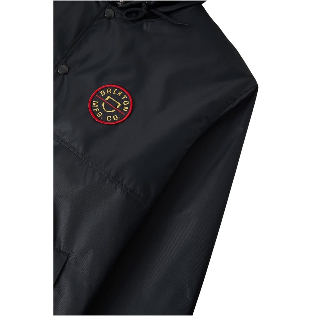 Brixton Hooded Claxton LW Jacket - Black - Mens Windbreaker/Rain Jacket by Brixton