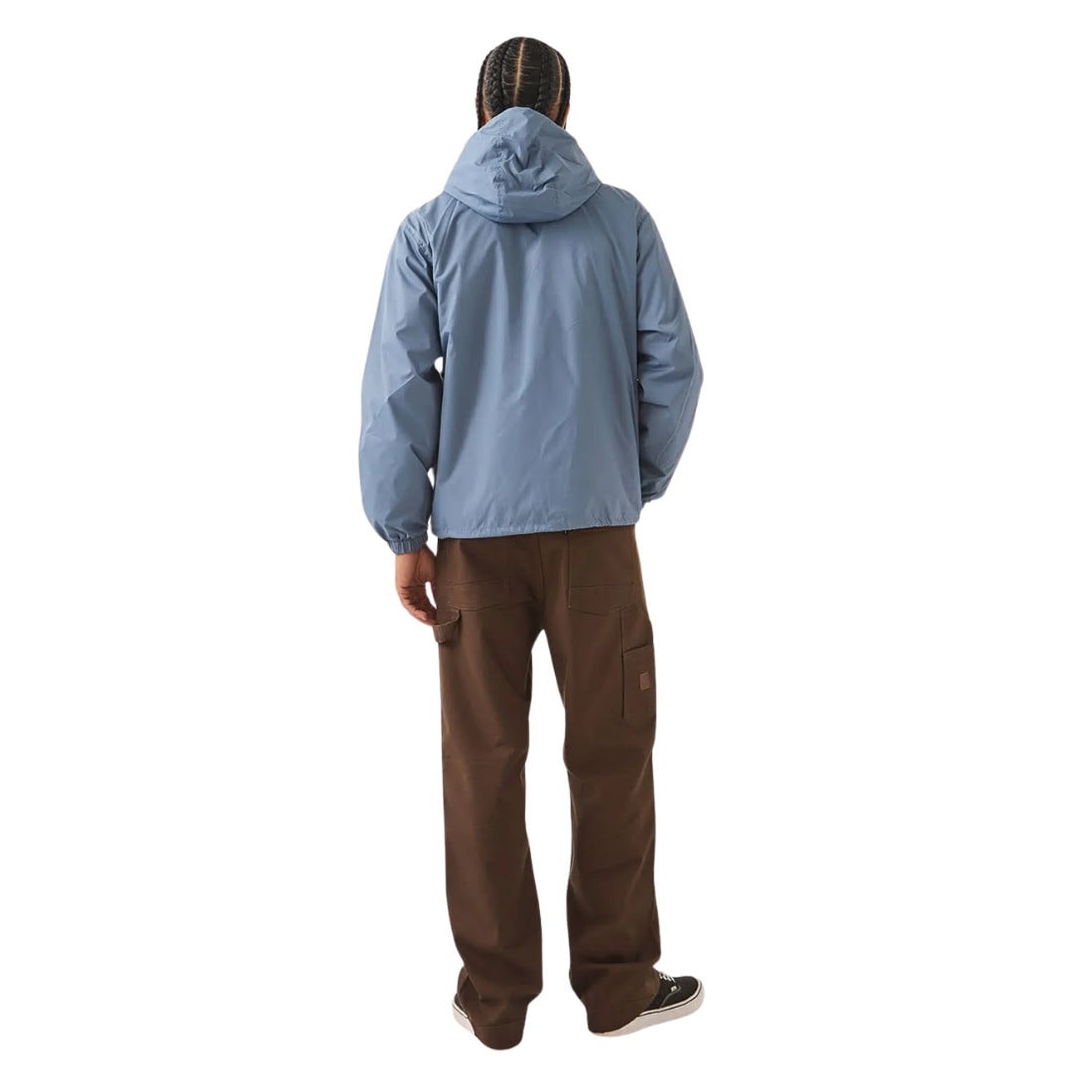 Brixton Hooded Claxton LW Jacket - Slate Blue - Mens Windbreaker/Rain Jacket by Brixton