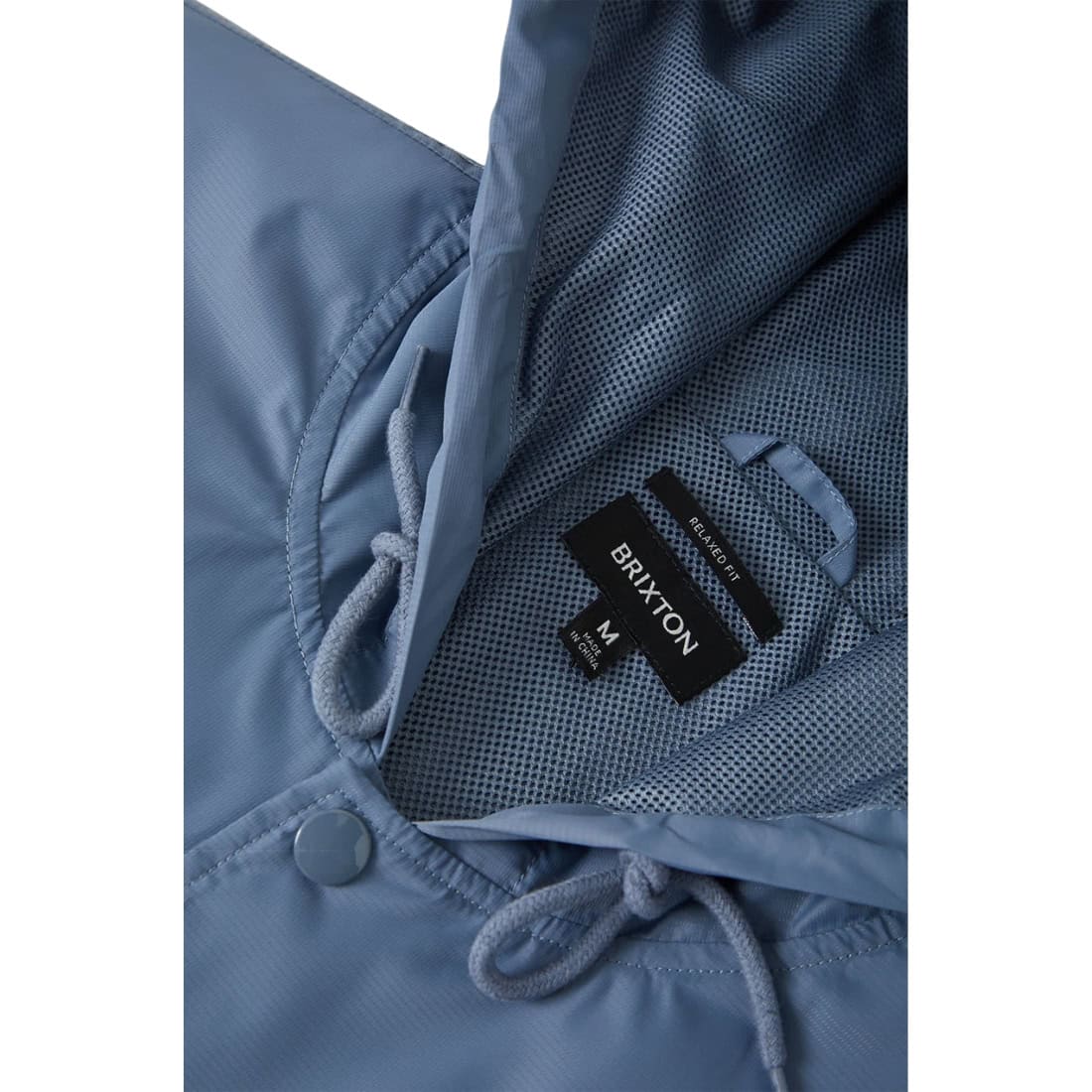 Brixton Hooded Claxton LW Jacket - Slate Blue - Mens Windbreaker/Rain Jacket by Brixton